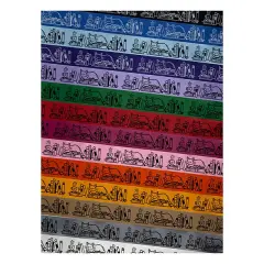 Cat Laying on Book Pile with Coffee Cup Satin Ribbon for Bows Gift Wrapping - 1" - 3 Yards Purple Ribbon