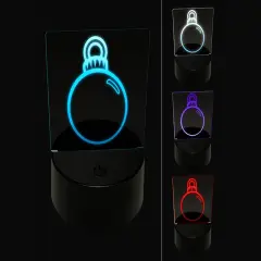 Ornament Blank Christmas 3D Illusion LED Night Light Sign Nightstand Desk Lamp