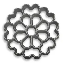 Rosette Iron Bunuelos Cookie Mold by Kitchen Supply, Spanish Shape 4.5 x 0.7 Inches