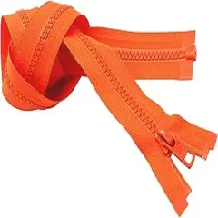 YKK 29" Vislon Zipper ~ YKK #5 Molded Plastic ~ Separating - 523 Orange (1 Zipper/Pack)