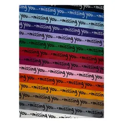 Missing You Fun Text Satin Ribbon for Bows Gift Wrapping - 1" - 3 Yards Latte Ribbon