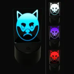 Husky Dog Face Mad 3D Illusion LED Night Light Sign Nightstand Desk Lamp