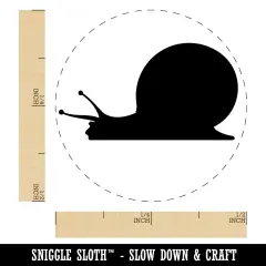 Snail On the Move Solid Self-Inking Rubber Stamp for Stamping Crafting Planners Green