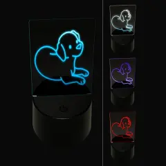 Labrador Retriever Laying Down Dog 3D Illusion LED Night Light Sign Nightstand Desk Lamp