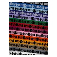 Pumpkin Fall Border Satin Ribbon for Bows Gift Wrapping - 1" - 3 Yards Yellow Ribbon