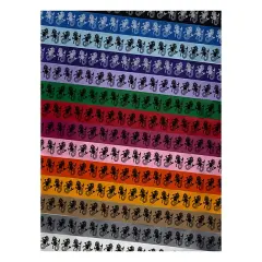 Hippocampus Mythological Sea Horse Satin Ribbon for Bows Gift Wrapping DIY Craft Projects - 1" - 3 Yards Silver Ribbon