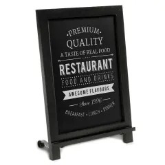 HBCY Creations Hanging or Tabletop Chalkboard with Legs/Wedding Table Sign/Kitchen Countertop Memo Board