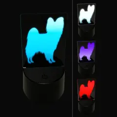 Papillon Continental Toy Spaniel Dog Solid 3D Illusion LED Night Light Sign Nightstand Desk Lamp