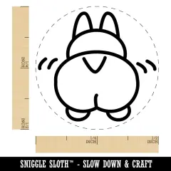 Corgi Butt Dog Doodle Self-Inking Rubber Stamp for Stamping Crafting Planners Green