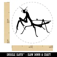 Praying Mantis Insect Self-Inking Rubber Stamp for Stamping Crafting Planners Fuchsia