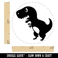 Cute Tyrannosaurus Rex Dinosaur Self-Inking Rubber Stamp for Stamping Crafting Planners Fuchsia