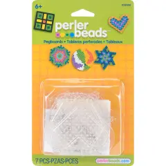 Perler Pegboards 5/Pkg-Assorted Clear Shapes