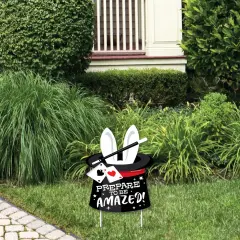 Big Dot of Happiness Ta-Da, Magic Show - Outdoor Lawn Sign - Magical Birthday Party Yard Sign - 1 Piece