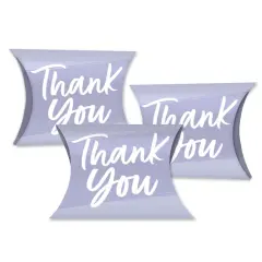 Big Dot of Happiness Purple Elegantly Simple - Favor Gift Boxes - Guest Party Favors Petite Pillow Boxes - Set of 20