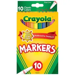 Crayola Fine Line Markers-Classic Colors 10/Pkg