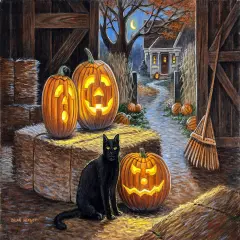 Sunsout Cat o Lantern 500 pc Halloween Jigsaw Puzzle 51101
