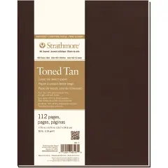 Strathmore Toned Sketch Softcover Journal 7.75"X9.75"-Tan 56 Sheets