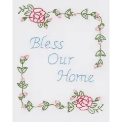 Jack Dempsey Stamped White Sampler 8"X10"-Bless Our Home
