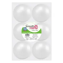 FloraCraft SmoothFoM Ball 6/Pkg-2.8"