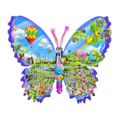 Sunsout Garden Butterfly 1000 pc Special Shape Jigsaw Puzzle 97062