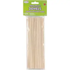 Krafty Kids Wood Craft Dowels 8"-Natural 1/8" 105/Pkg