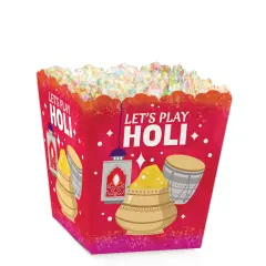 Big Dot of Happiness Holi Hai - Party Mini Favor Boxes - Festival of Colors Party Treat Candy Boxes - Set of 12