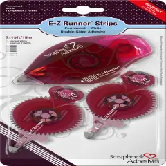 Scrapbook Adhesives E-Z Runner Dispenser W/2 Refills-Permanent, .375"X147' Total