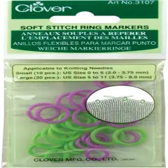 Clover Soft Stitch Ring Markers-30/Pkg