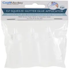 Craft Medley Empty Glitter Glue Applicator Bottle 3/Pkg-20ml