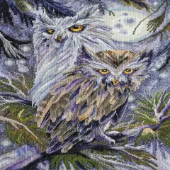 Cross-stitch kit Owls