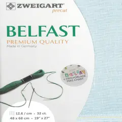 PrecutZweigart Belfast 32 count Ice Blue