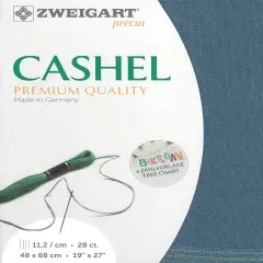 Precut Zweigart Cashel 28 count Blue Spruce
