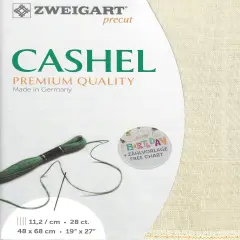 Precut Zweigart Cashel 28 count Platinum