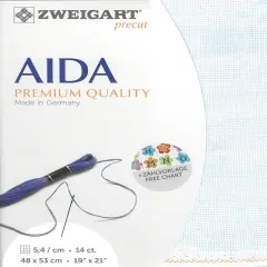 Zweigart Precut Stern-Aida 14 count Vintage Country Blue