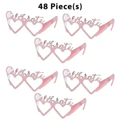 Bulk 48 Pc. Adults Rose Gold Foil Bridal Party Glasses