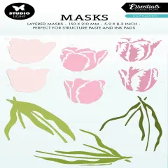 Studio Light Essentials 5.9"X8.25" Stencil-Nr. 248, Tulip Flowers