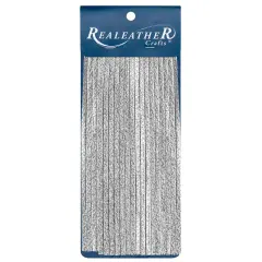 Realeather(R) Crafts Metallic Deerskin Fringe 2"X6" 2/Pkg-Silver