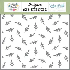 Echo Park Stencil 6"X6"-Fairy Garden Greenery, Fairy Garden