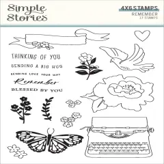 Remember Photopolymer Clear Stamps-17/Pkg