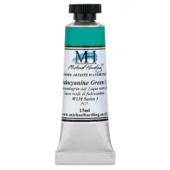 Michael Harding Artists Watercolor - Phthalocyanine Green Lake, 15 ml