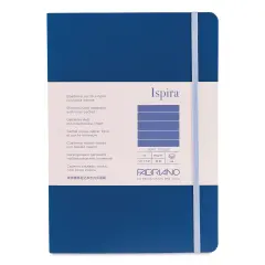 Fabriano Ispira Soft-Cover Notebook - Blue, 5-4/5" x 8-1/4", Ruled