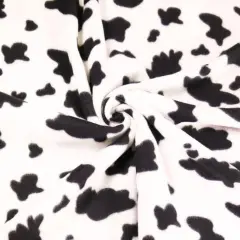 FabricLA | Fleece Fabric By The Yard | 72"X60" Inch Wide | Anti Pill Polar Fleece | Soft, Blanket, Throw, Poncho, Pillow Cover, PJ Pants, Booties, Eye Mask - Cow Black and White (2 Yard)