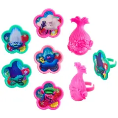 Trolls Hugs & Happiness Cupcake Rings 12