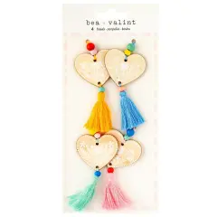 American Crafts Poppy And Pear Beaded Tassels-4 Pieces