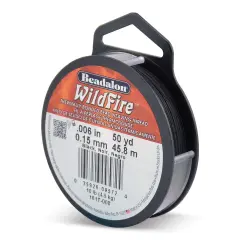 Beadalon WildFire Beading Thread - Black, 0.006", 50 yds