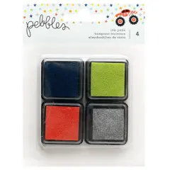Pebbles Cool Boy Ink Pads-4/Pkg