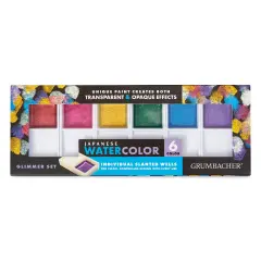 Grumbacher Japanese Watercolors - Set of 6, Glimmer Set