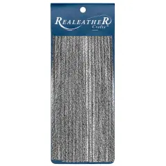 Realeather(R) Crafts Metallic Deerskin Fringe 2"X6" 2/Pkg-Gunmetal