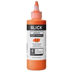 Blick Artists&rsquo; Fluid Acrylic - Pyrrole Orange, 200 ml
