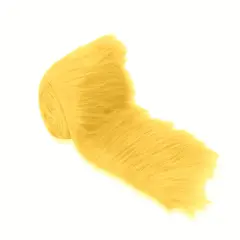 Faux Fur Fabric by FabricLA - 6 Inch x 60 Inch Precut Golden Yellow Fur Trim Rolls | Ideal for Crafts & Decor
